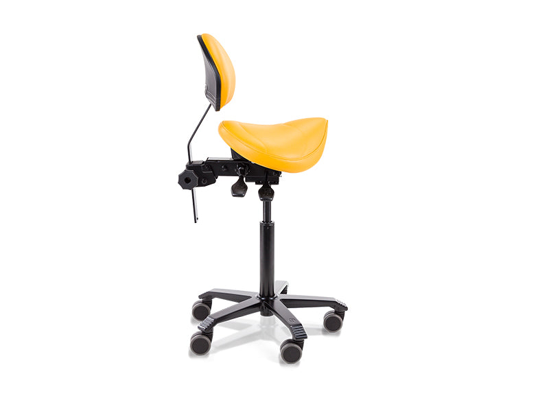 Amazone T Ergonomic Saddle Stool with Adjustable Lumbar Support