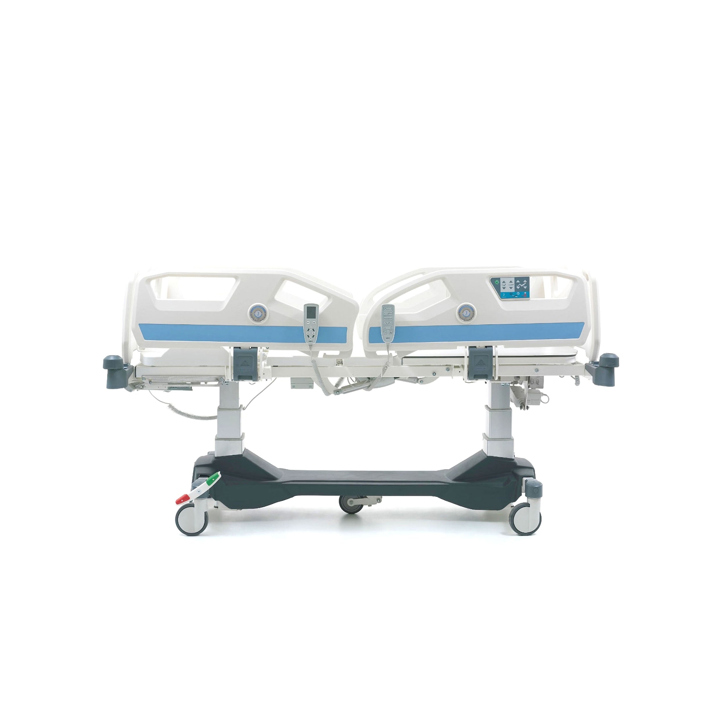 Nitrocare SANTE 8000 Dual-Column Lift system demonstrating maximum stability during height adjustments.