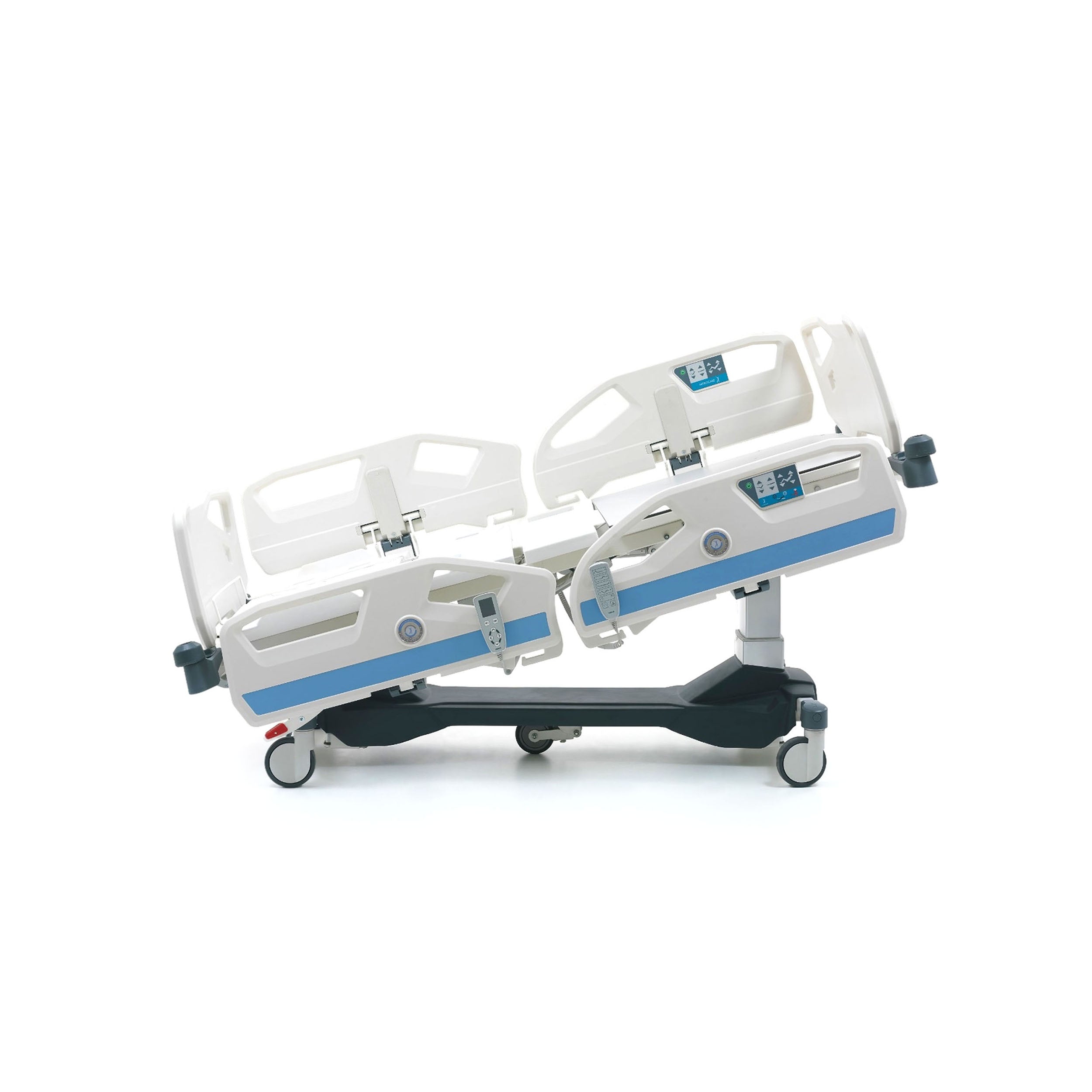 Nitrocare SANTE 8000 lateral tilt feature used for pulmonary hygiene and VAP prevention.