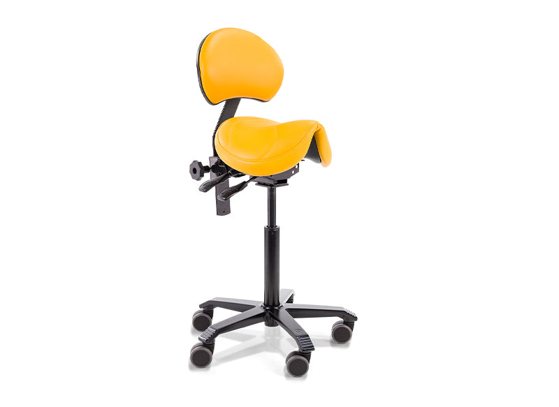 Amazone T Ergonomic Saddle Stool with Adjustable Lumbar Support