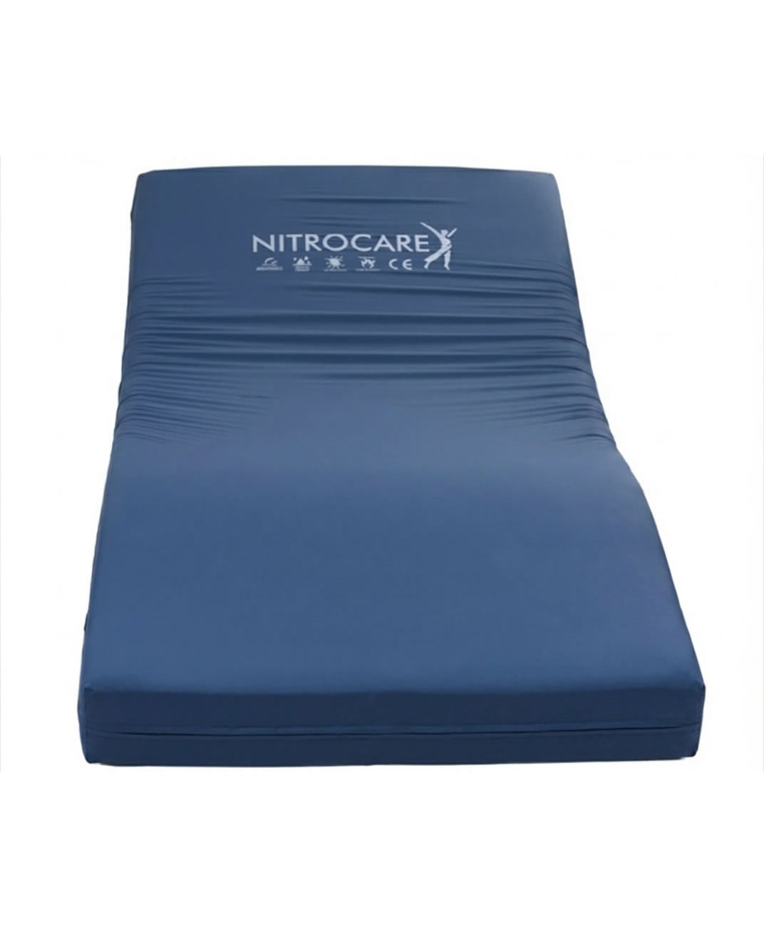 Nitrocare 28-density hospital mattress with CNC-cut foam for pressure relief.